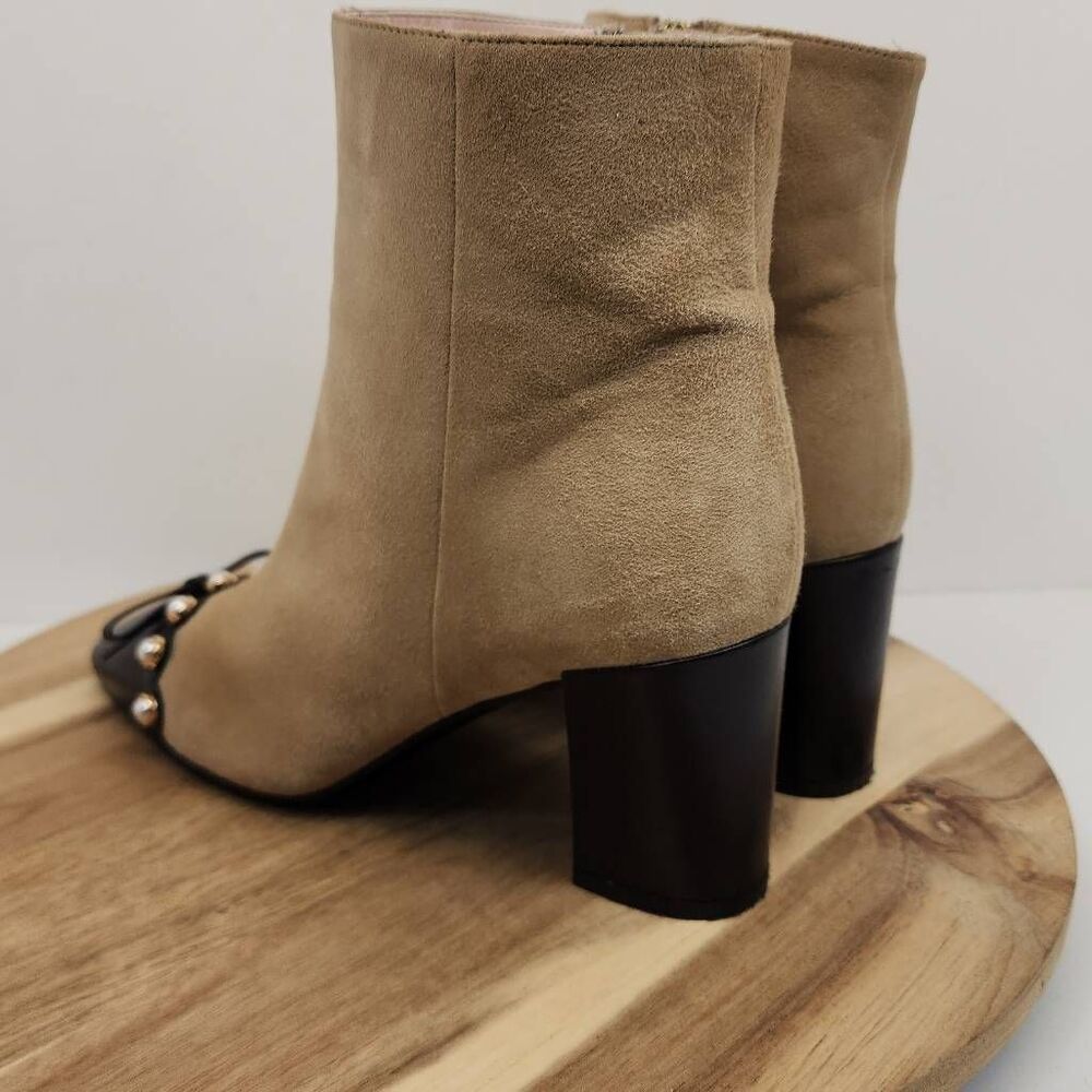 Kate Spade New York Orton Suede Pearl Coquette Ankle Boots Size 7.5 - Picture 5 of 10